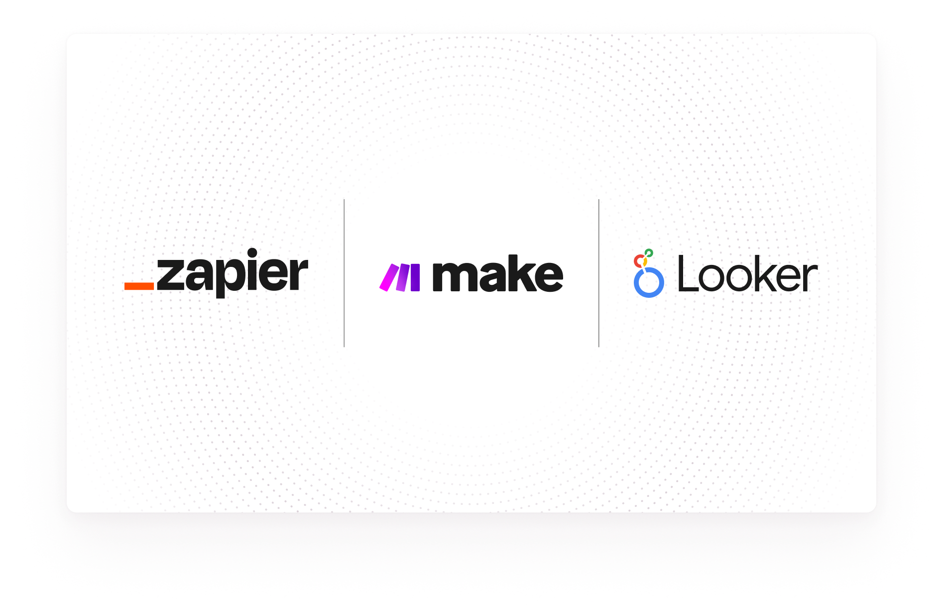 Extend how you use Rows to automate tasks and build richer reports with the Zapier, Make and Looker Studio connectors.