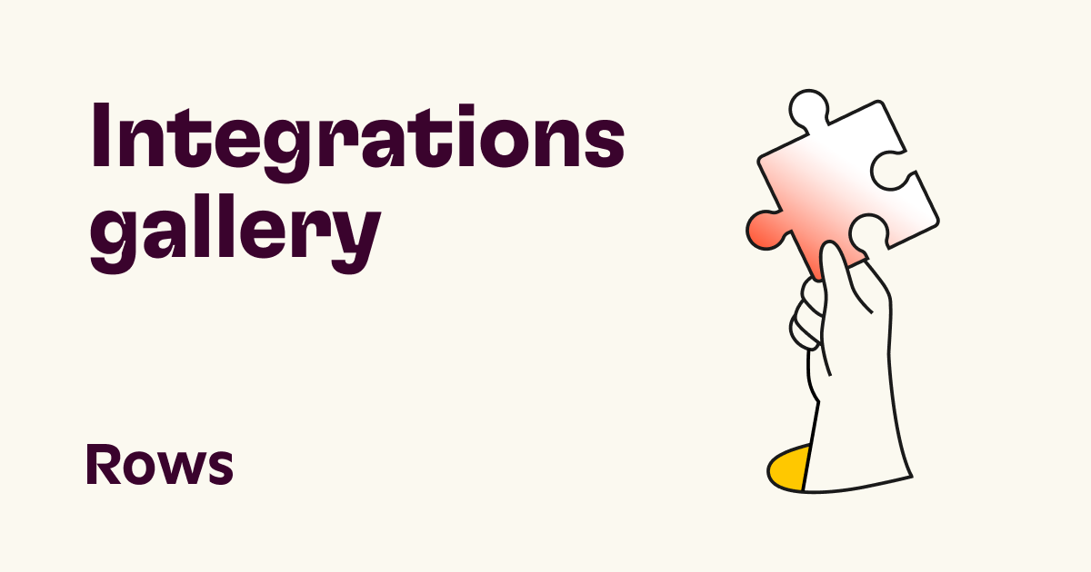 Product: Integrations | Rows